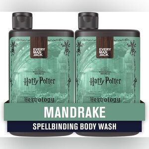 Every Man Jack x Harry Potter Mandrake Body Wash 2-Pack | New Sealed